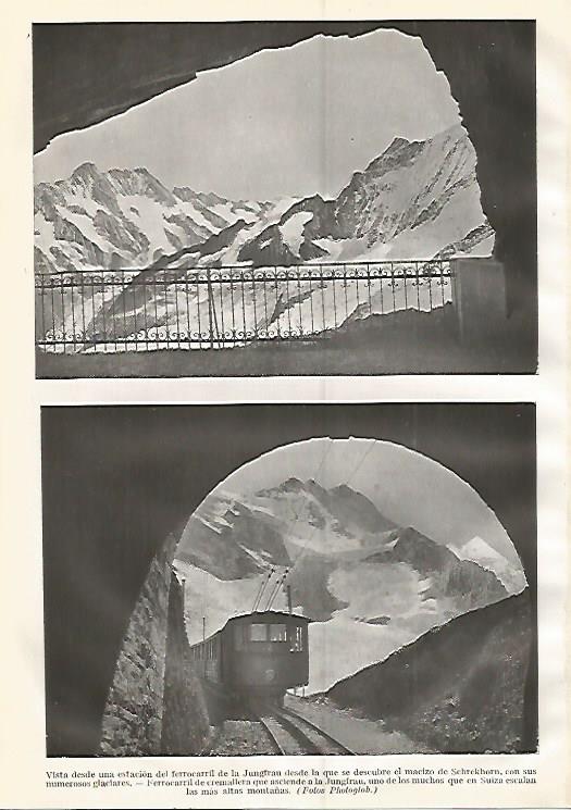 LAMINA GEOGRAFIA 0328: Estacion de Jungfrau Suiza