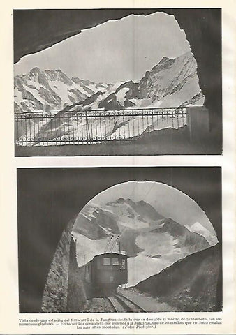 LAMINA GEOGRAFIA 0328: Estacion de Jungfrau Suiza