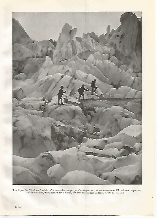 LAMINA GEOGRAFIA 0335: Los Alpes del Tirol Austria