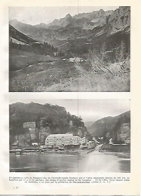LAMINA GEOGRAFIA 0339: Valle de Mengusovska y rio Elba