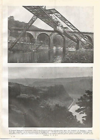 LAMINA GEOGRAFIA 0343: Ferrocarril de Wuppertal y el Rin a su paso por la Roca de Lorenei