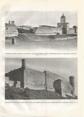 LAMINA GEOGRAFIA 0356: Ciudadela de Boris Godunov en Smolensk Rusia y Castillo de Tallin Estonia