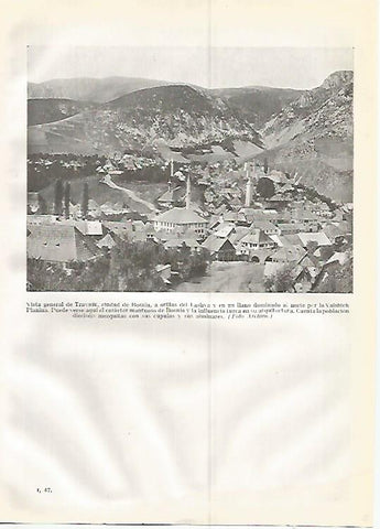 LAMINA GEOGRAFIA 0359: Vista de Travnik Bosnia
