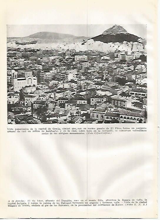 LAMINA GEOGRAFIA 0363: Vista de Atenas Grecia
