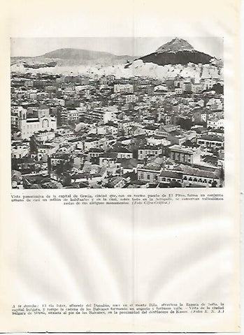 LAMINA GEOGRAFIA 0363: Vista de Atenas Grecia