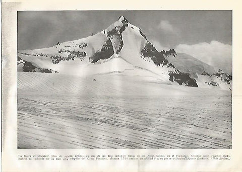 LAMINA GEOGRAFIA 0368: La Becca di Monciair en los Alpes italianos