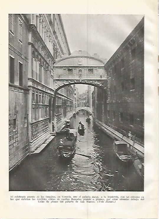 LAMINA GEOGRAFIA 0375: Puente de los Suspiros de Venecia
