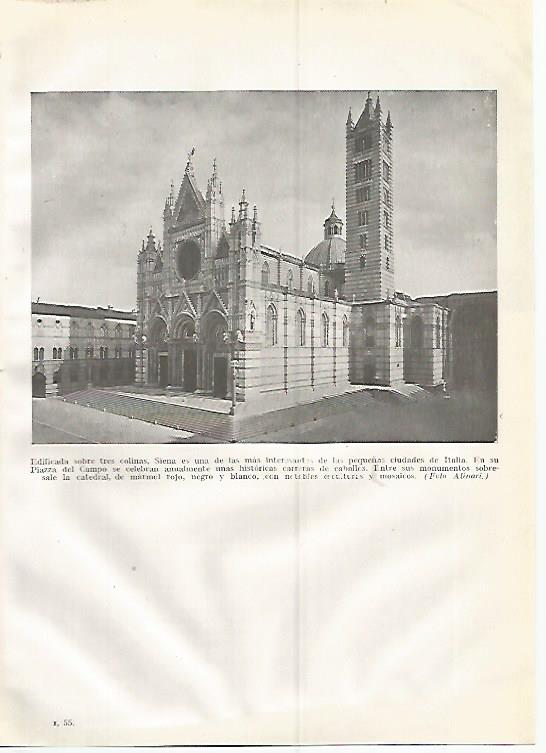 LAMINA GEOGRAFIA 0377: Catedral de Siena Italia