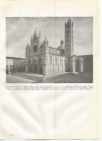 LAMINA GEOGRAFIA 0377: Catedral de Siena Italia