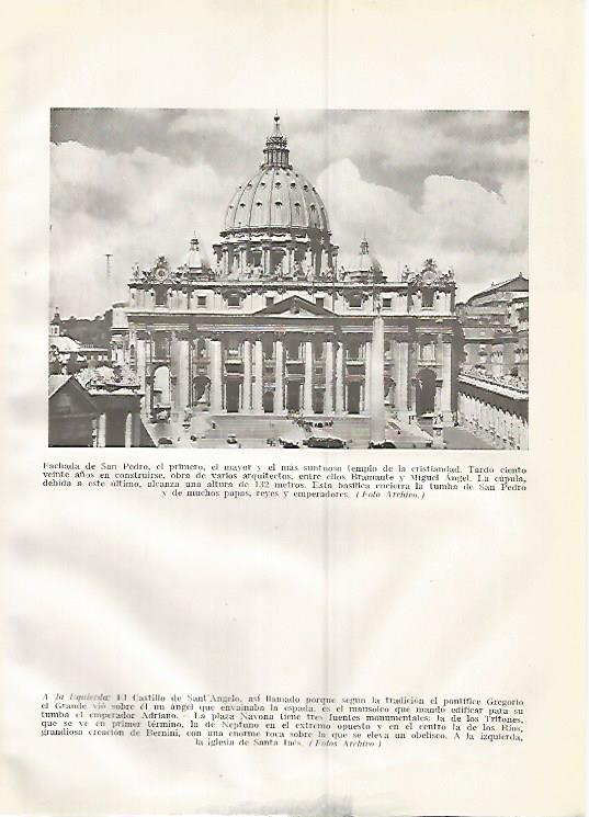 LAMINA GEOGRAFIA 0382: Fachada de San Pedro del Vaticano