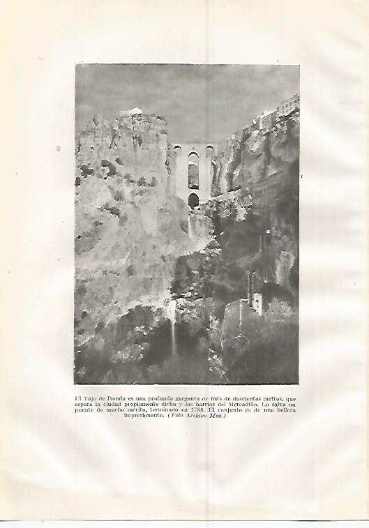 LAMINA GEOGRAFIA 0388: El Tajo de Ronda Malaga