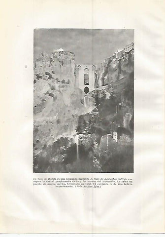 LAMINA GEOGRAFIA 0388: El Tajo de Ronda Malaga