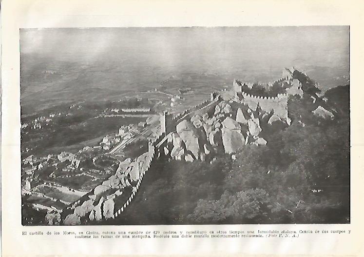 LAMINA GEOGRAFIA 0392: El Castillo de los Moros de Cintra Portugal