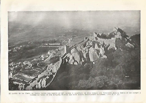 LAMINA GEOGRAFIA 0392: El Castillo de los Moros de Cintra Portugal