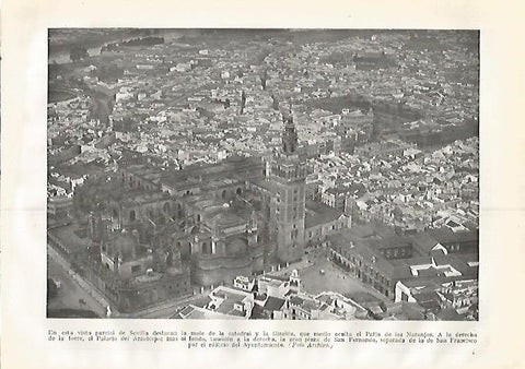 LAMINA GEOGRAFIA 0407: Vista aerea de Sevilla