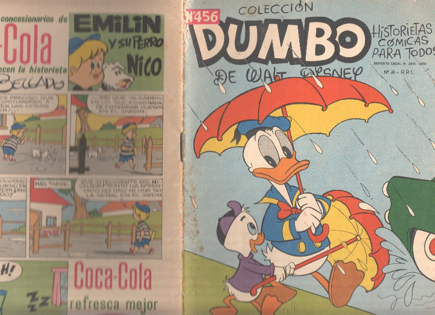 Dumbo numero 456 (numerado 2 en trasera):  Pato Donald: Prefiero ser barrendero 