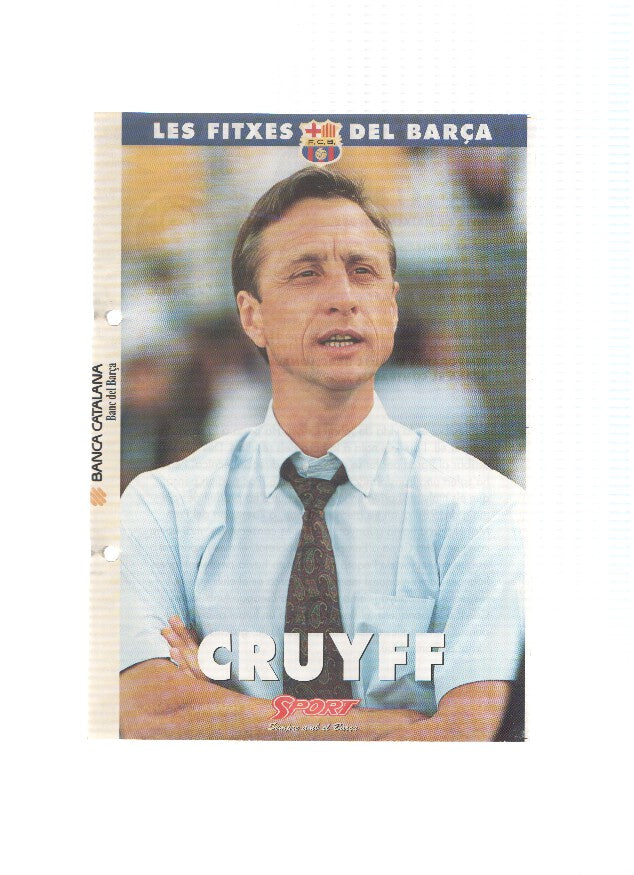 Les Fitxes del Barça: JOHAN CRUYFF (Ficha Archivador Diario SPORT) 