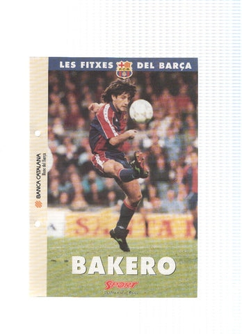 Les Fitxes del Barça: JOSE MARI BAKERO (Ficha Archivador Diario SPORT) 