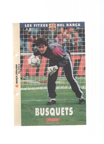 Les Fitxes del Barça: CARLES BUSQUETS (Ficha Archivador Diario SPORT) 