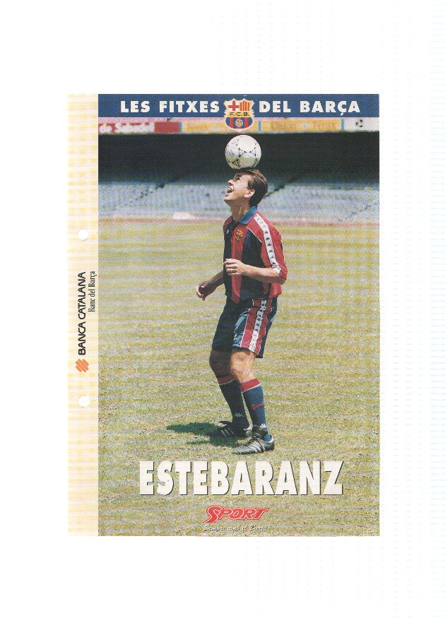 Les Fitxes del Barça: QUIQUE ESTEBARANZ (Ficha Archivador Diario SPORT) 