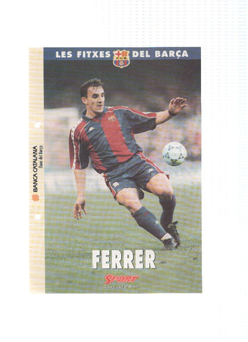 Les Fitxes del Barça: ALBERT FERRER (Ficha Archivador Diario SPORT) 