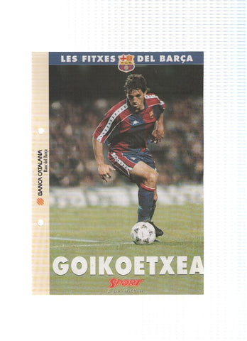 Les Fitxes del Barça: JON ANDONI GOIKOETXEA (Ficha Archivador Diario SPORT) 