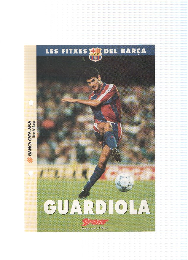 Les Fitxes del Barça: JOSEP GUARDIOLA (Ficha Archivador Diario SPORT) 