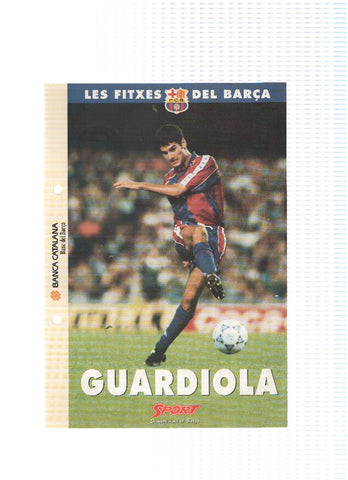 Les Fitxes del Barça: JOSEP GUARDIOLA (Ficha Archivador Diario SPORT) 
