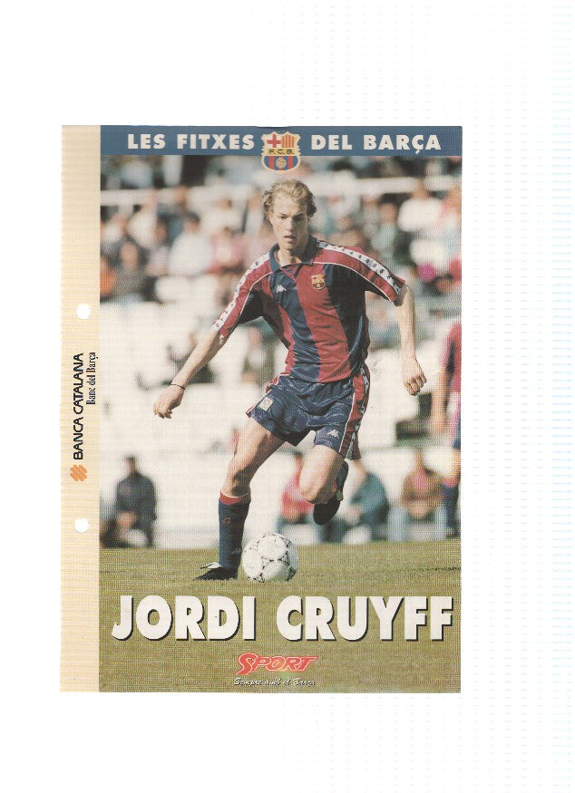 Les Fitxes del Barça: JORDI CRUYFF (Ficha Archivador Diario SPORT) 