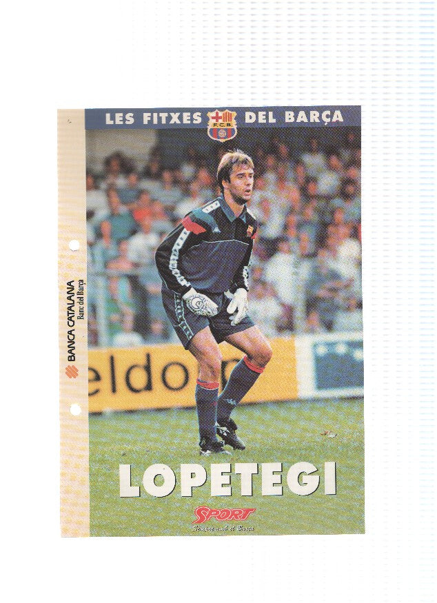 Les Fitxes del Barça: JULEN LOPETEGUI (Ficha Archivador Diario SPORT) 