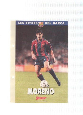 Les Fitxes del Barça: JUAN CARLOS MORENO (Ficha Archivador Diario SPORT) 