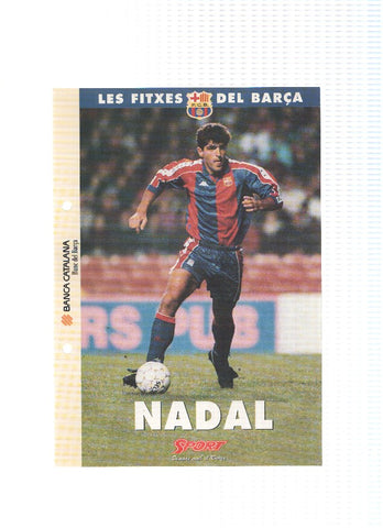Les Fitxes del Barça: MIGUEL ANGEL NADAL (Ficha Archivador Diario SPORT) 