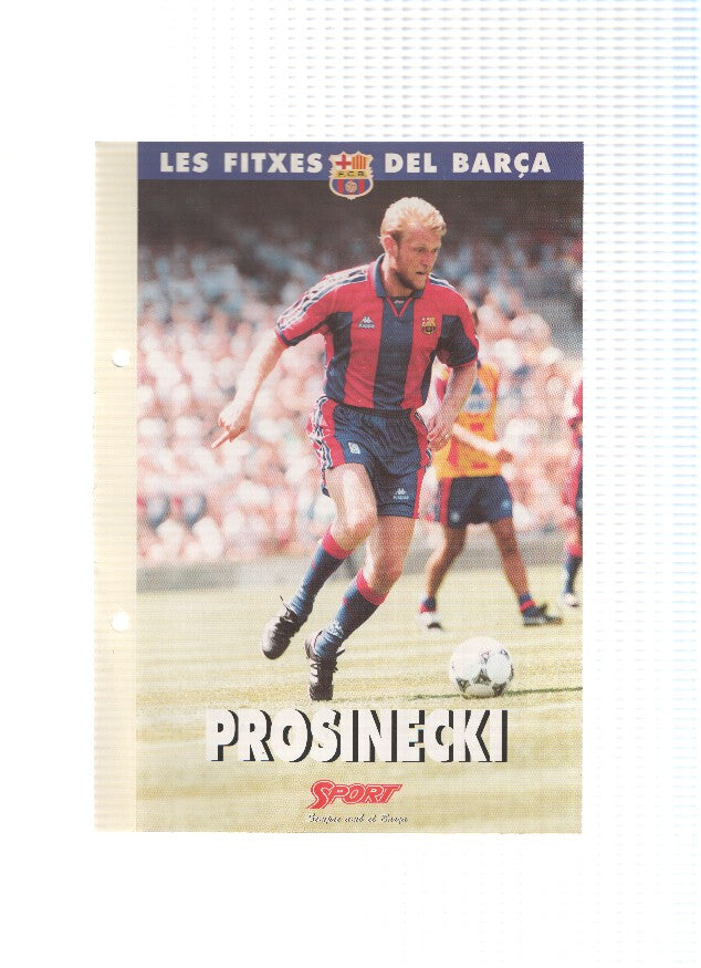 Les Fitxes del Barça: ROBERT PROSINECKI (Ficha Archivador Diario SPORT) 