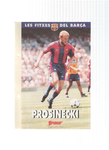 Les Fitxes del Barça: ROBERT PROSINECKI (Ficha Archivador Diario SPORT) 