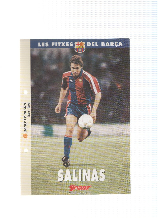 Les Fitxes del Barça: JULIO SALINAS (Ficha Archivador Diario SPORT) 