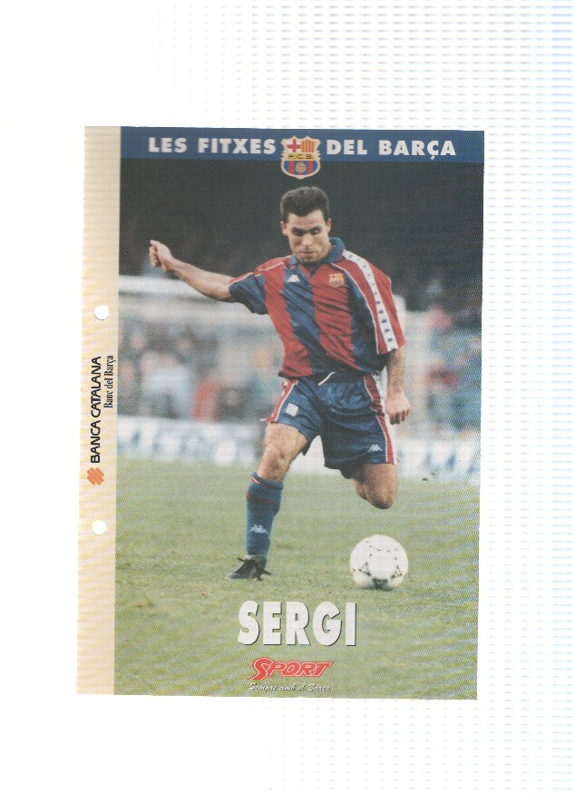 Les Fitxes del Barça: SERGI BARJUAN (Ficha Archivador Diario SPORT) 