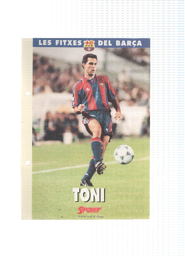 Les Fitxes del Barça: TONI VELAMAZAN (Ficha Archivador Diario SPORT) 