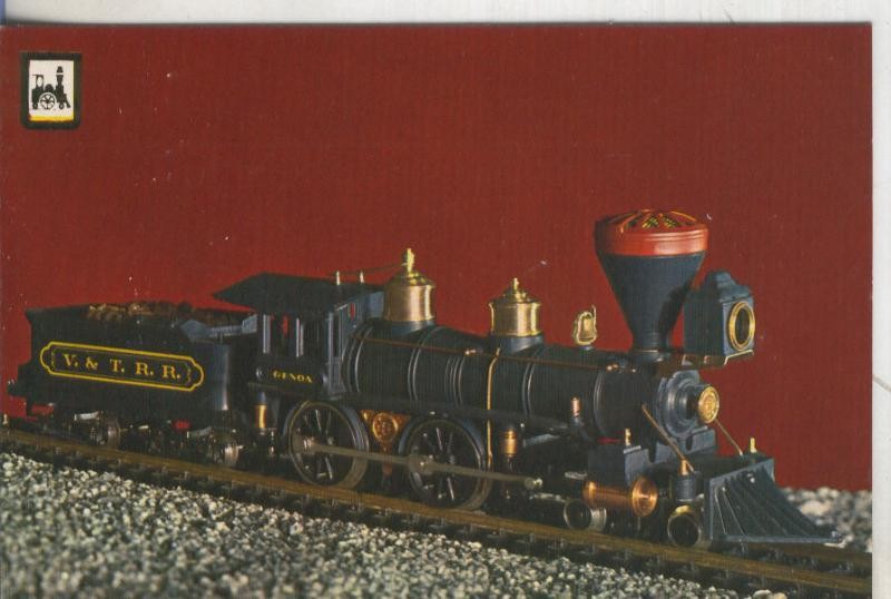 Postal 012902: Tren Serie 1ª numero 04: Locomotora Genoa de la cia Virginia & Truckee