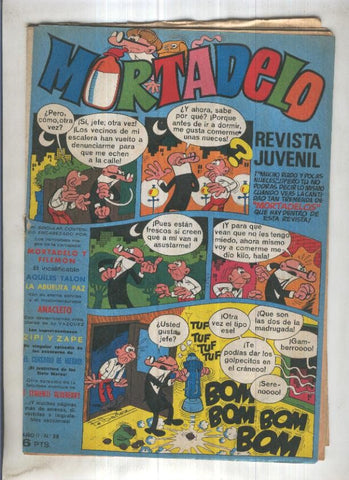 Revista Mortadelo numero 38 (recortado los billetes mortadelo en su hoja correspondiente)