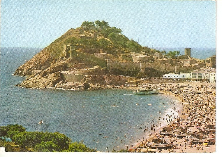Postal 048576 : Costa Brava (Tossa de Mar). La Villa Vella y playa