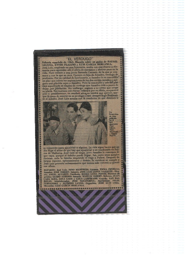 Cine VHS: EL VERDUGO - Luis Garcia Berlanga