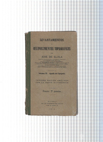 Levantamientos y reconocimientos topograficos Volumen III