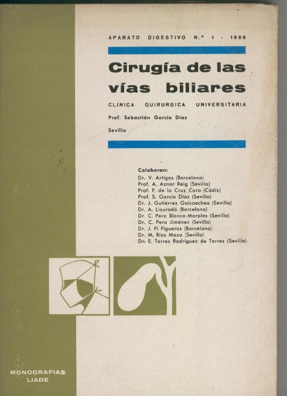 Aparato digestivo numero 1: 1966- Cirugia de las vias biliares (clinica quirurgica universitaria