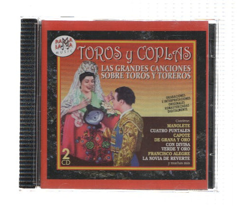 CD-Musica: TOROS Y COPLAS - Las grandes canciones sobre toros y toreros (DOBLE CD)