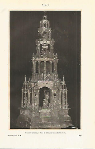 LAMINA ESPASA 12748: Custodia de Juan de Arfe en la Catedral de Avila