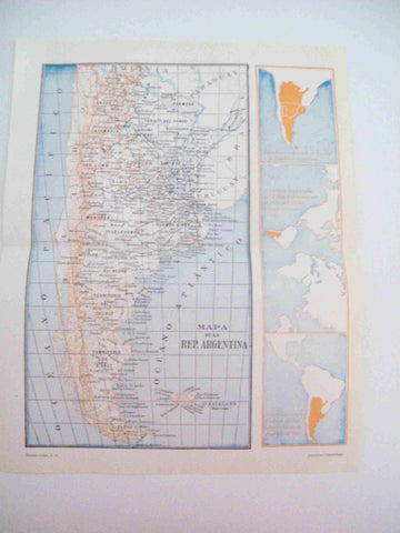 LAMINA ESPASA 12757: Mapa de Argentina