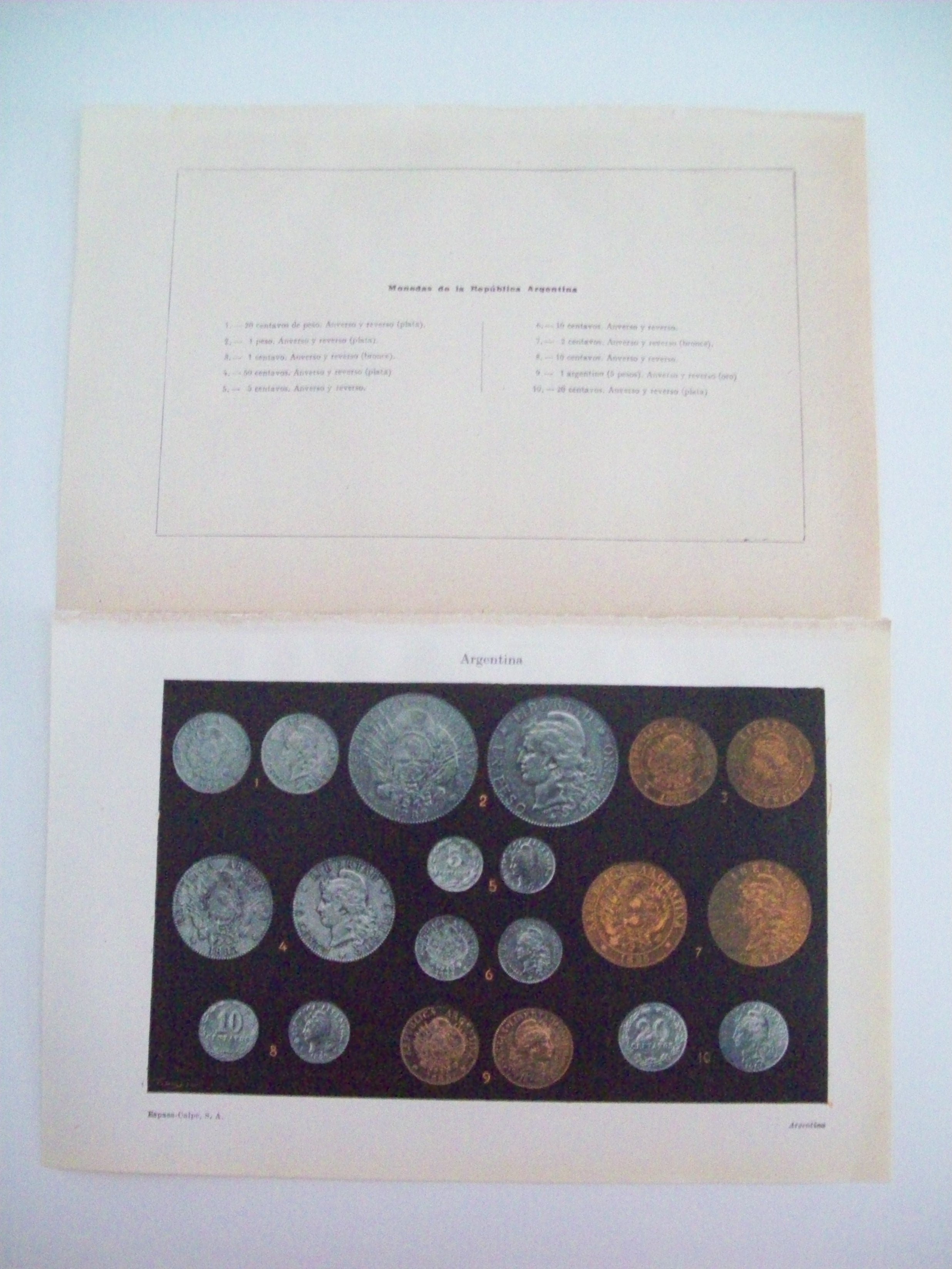 LAMINA ESPASA 12759: Monedas de Argentina