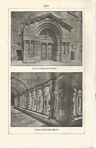 LAMINA ESPASA 12788: Iglesia de San Trofimo en Arles Francia