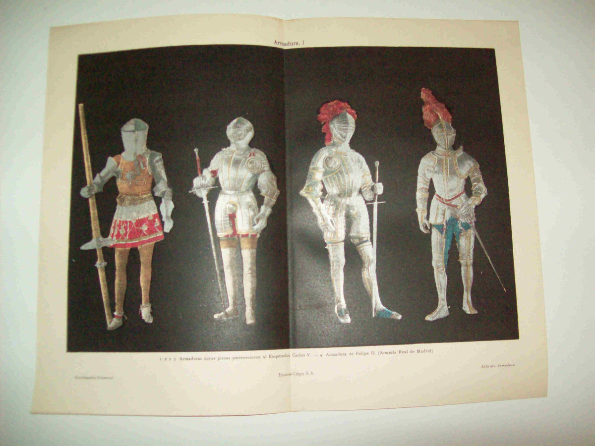 LAMINA ESPASA 12796: Armaduras de Carlos V y de Felipe II