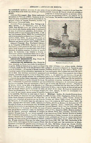 LAMINA ESPASA 12810: Monumento a Arnaldo de Brescia